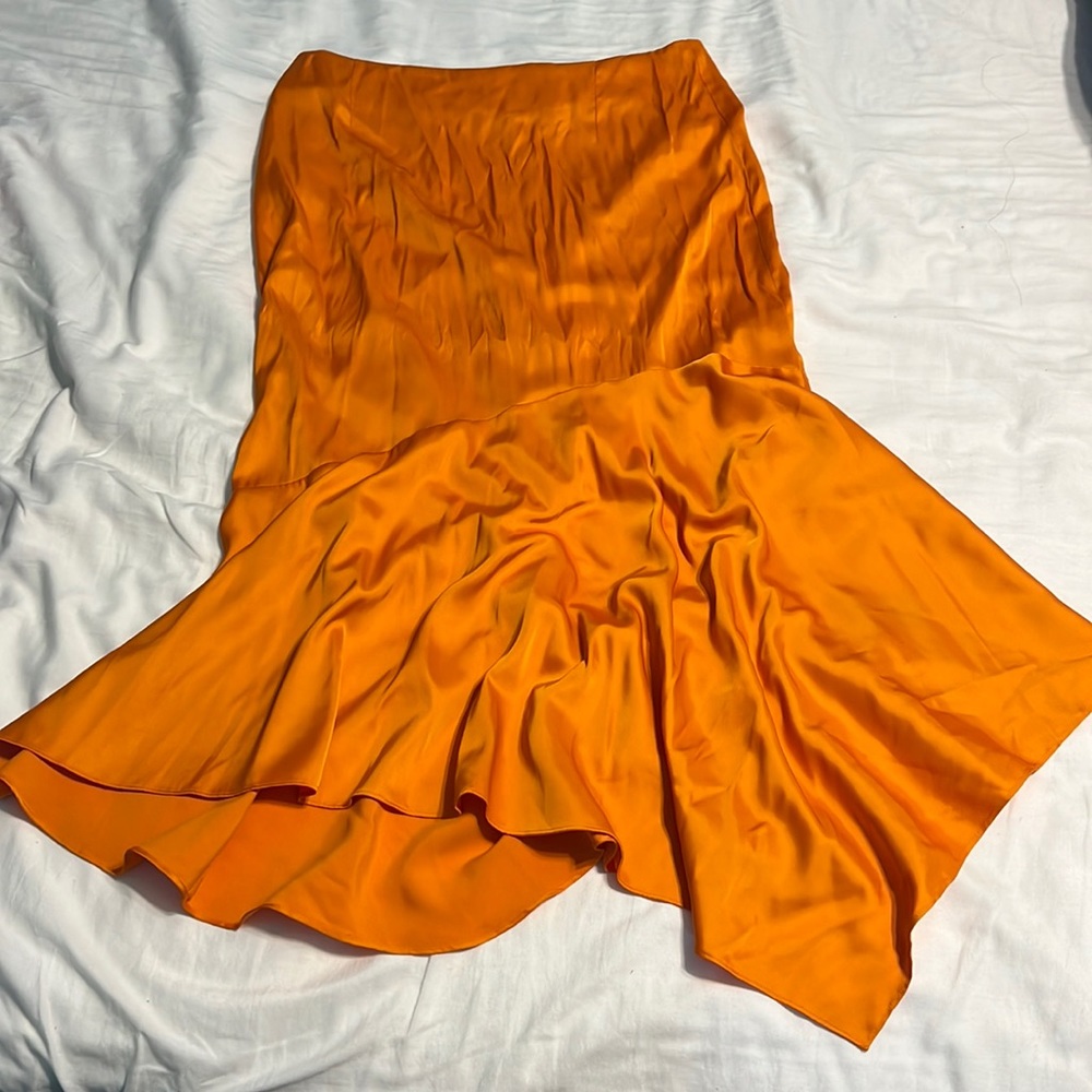 orange asymmetrical skirt & other stories